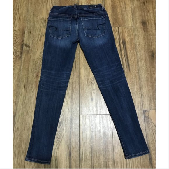 American Eagle Blue Jeans Size 0 Super Stretch - Picture 2 of 7